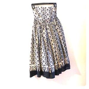 JCrew 100% Silk Black & White Print Formal Dress